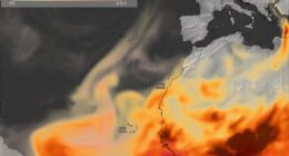 Britain is about to be hit with showers of 'blood rain', according to experts from the Copernicus Atmosphere Monitoring Service (CAMS). This is thanks to a plume of red Saharan dust, which is currently sweeping over Europe towards the UK