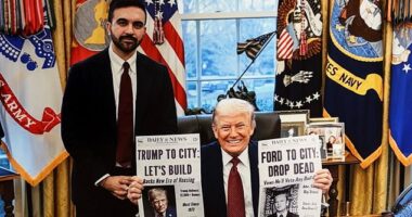 Mayor Zohran Mamdani went on a surprise trip to visit President Donald Trump in Washington, DC, on Thursday. Mamdani posted this picture of himself with Trump following their meeting in the Oval Office