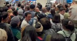 Chaos at airports across the Gulf, including Dubai (pictured), as Iran hit back with drone and missile strikes, stranding approaching 100,000 Brits in a region where 300,000 people from the UK live