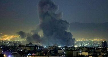 Smoke plumes rise in Tehran after the US and Israel launched air strikes against Iran on March 1