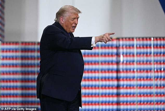 US President Donald Trump arrives to speak at Verst Logistics in Hebron, Kentucky, on March 11, 2026
