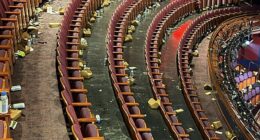 A photo shared by journalist Matt Neglia showed the Oscars venue completely covered in trash after the event and it sparked fierce backlash over the star-studded attendees' behavior