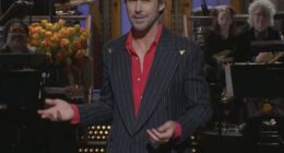 Ryan Gosling's opening monologue was humorously crashed by an A-list pop star as he took on hosting duties during the latest Saturday Night Live episode