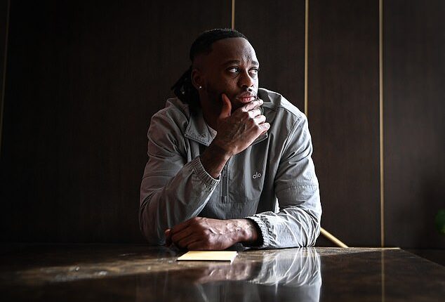 Dressed in a new tracksuit and speaking softly, Aaron Wan-Bissaka is in reflective mood when he meets Daily Mail Sport