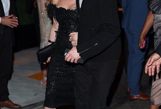 Adrien Brody and Georgina Chapman have made their first public appearance since Harvey Weinstein's bombshell Hollywood Reporter interview