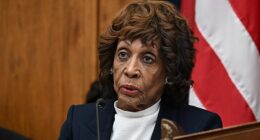 Maxine Waters, a Democrat from California, speaks as Treasury Secretary Scott Bessent testifies during a House Financial Services Committee hearing on Capitol Hill in Washington, DC, on February 4, 2026