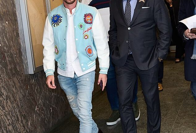 Declyn 'Dex' Lauper rocked up to court in Manhattan on Friday in skinny jeans, dress shoes, a button down and a varsity jacket as he pleaded guilty to criminal possession of a weapon