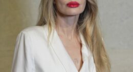 Angelina Jolie opted for boudoir attire to attend a Tom Ford event in Shanghai, China on Sunday