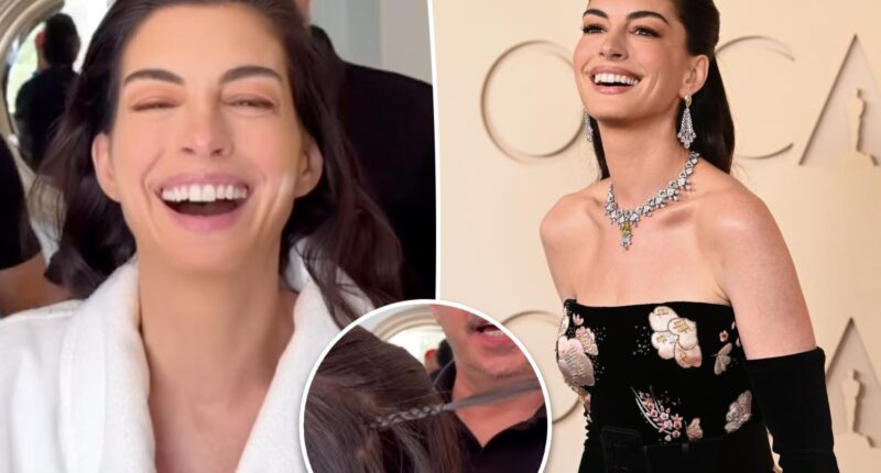 Anne Hathaway shares the instant facelift hack she used for the Oscars 2026 red carpet