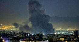 Smoke plumes rise in Tehran after the US and Israel launched air strikes against Iran on March 1