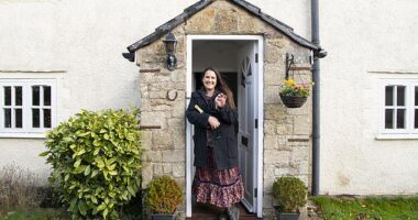 Katie realised that a rat was living in the ceiling of her rural Somerset cottage, pictured, which kept her awake at night
