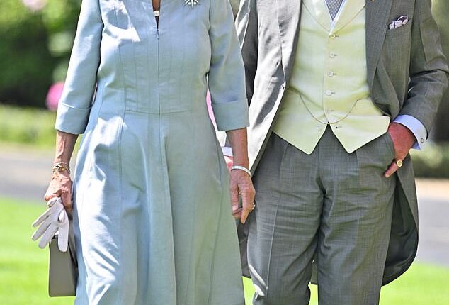 Queen Camilla and King Charles attend day three of Royal Ascot on June 19, 2025