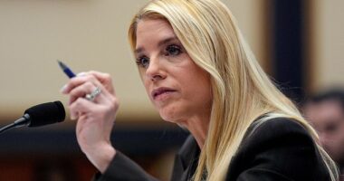 Attorney General Pam Bondi testifies before a House Judiciary Committee hearing on oversight of the Justice Department, on Capitol Hill in Washington, DC, February 11