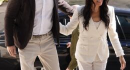 Pictured: Prince Harry and Meghan during their visit to Jordan last February