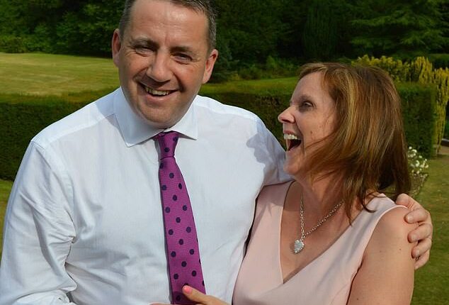John Hunt is pictured with his wife Carol, who was killed alongside two of their two daughters
