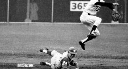 Former Major League Baseball outfielder Larry Stahl, bottom, has died at the age of 84