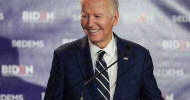 Former President Joe Biden, photographed during an event in South Carolina last month, dialed Emily Gregory, who beat a Trump-backed Republican to represent the Florida state House district that encompasses Mar-a-Lago