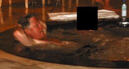 A photograph released in December by the Department of Justice shows Bill Clinton reclining in a hot tub beside a woman whose face was redacted