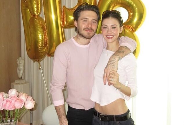 Brooklyn Beckham celebrates his 27th birthday by feasting on cakes with Nicola Peltz as actress pays tribute to her 'special human' - but fails to acknowledge his estranged family's latest olive branch in brutal snub