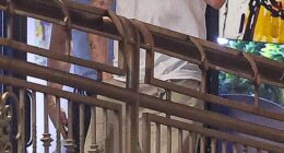 Brooklyn Beckham enjoyed dinner at Sushi Park in West Hollywood with singer Cody Simpson after missing out on an LA reunion with his dad David