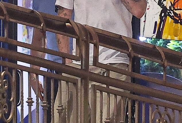 Brooklyn Beckham enjoyed dinner at Sushi Park in West Hollywood with singer Cody Simpson after missing out on an LA reunion with his dad David