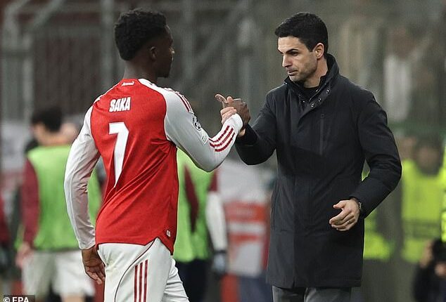 Mikel Arteta almost never takes off Bukayo Saka when a game is in the balance - which made his removal after 60 minutes against Bayer Leverkusen last week all the more significant