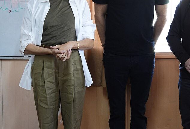 Pristine clothes once ruled school ¿ but now stars are ditching the iron in favour of creased clothes. Pictured: The Duke and Duchess of Sussex at a World Health Organisation roundtable in Jordan last month