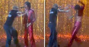 Chaos At Brit Awards As Singer Gets Pushed Off Stage Mid Performance In Viral Video