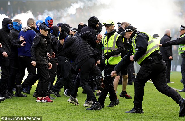 Celtic and Rangers fans had to be separated by police following the latest Old Firm derby