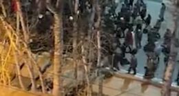 Video taken from a window inside Iran shows regime loyalists flooding the streets