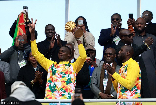 Senegal have paraded their Africa Cup of Nations trophy despite being stripped of the title