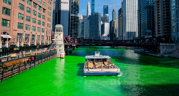 St. Patrick's Day Chicago River died green