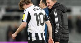 Eddie Howe has defended Anthony Gordon after criticism by Roy Keane and Alan Shearer