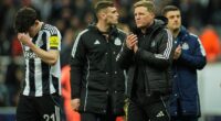 Newcastle manager Eddie Howe spoke of his 'devastation' after his side were denied a famous win over Barcelona