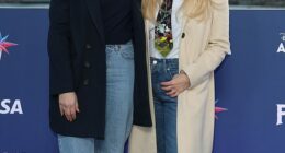 Emma Bunton and Holly Willoughby wore Mickey Mouse ears as they led the stars at the launch of Disneyland Paris' World of Frozen on Saturday