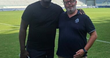 Emile Heskey and Craig Gabriel pictured together as the 'saviours' of Apollon Limassol