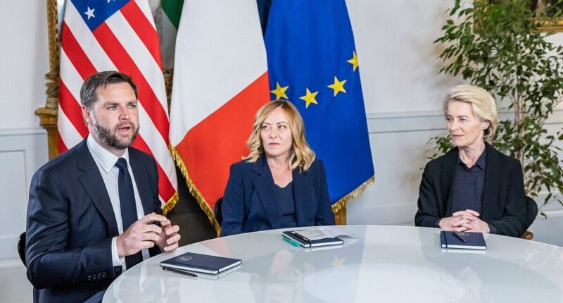 JD Vance, EU President der Leyen