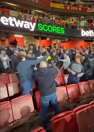 Met Police are investigating after Thierno Barry alleged his friends were 'attacked' inside the Emirates Stadium