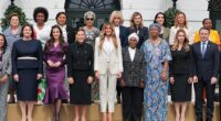 Melania Trump and her group of global First Ladies gathered at the Fostering the Future Together Global Coalition Summit