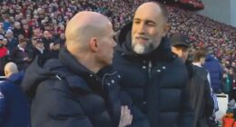 Fans believe Igor Tudor mistook Tottenham's liaison officer Allan Dixon for Arne Slot at Anfield