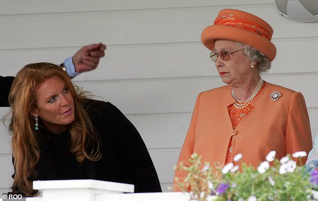 She likened the late Queen Elizabeth II to her mother figure, but according to royal commentator Richard Fitzwilliams, Sarah Ferguson betrayed the former monarch (pictured together in Windsor in 2004)