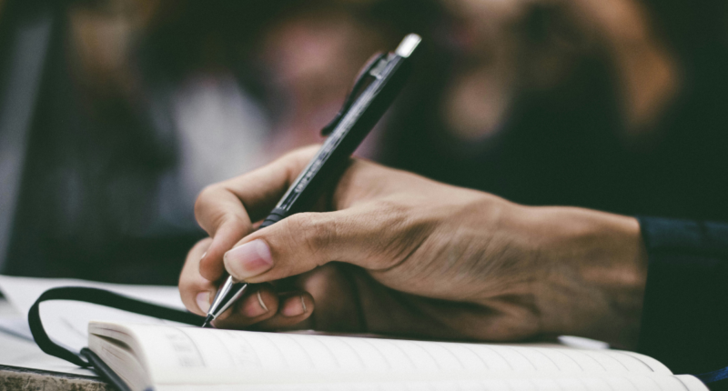 person writing