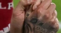 Noa Lang severed his thumb after a freak accident involving the advertising hoardings