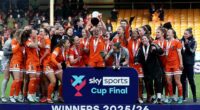 Glasgow City celebrate their first domestic cup triumph since 2019 after a 2-1 win over Rangers