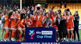 Glasgow City celebrate their first domestic cup triumph since 2019 after a 2-1 win over Rangers