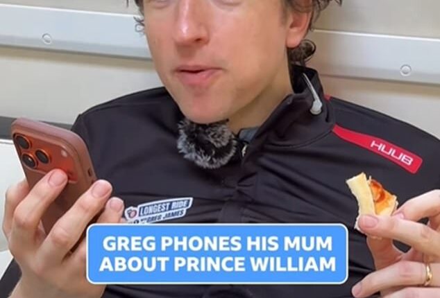 Greg James shares emotional call with his mum where he tells her 'to tell dad Prince William was on the back of the bike and I didn't kill the future King' after he admitted he's been 'masking his emotions' over his father's stroke