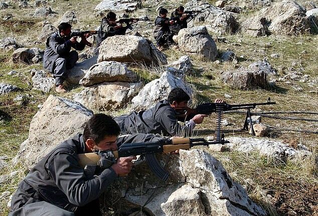 Kurdish fighters in northern Iraq (file photo)