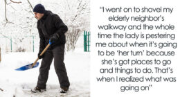 Guy Shovels Snow For Elderly Neighbor, Random Lady Decides He’s The HOA And Orders Her Walkway Done