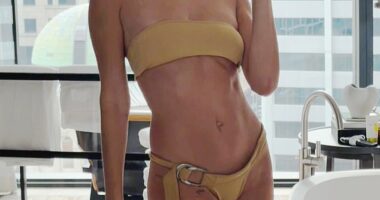 Weeks after amazing fans with her bikini body , Hailey Bieber is giving fans a rare glimpse into her grueling workout regimen