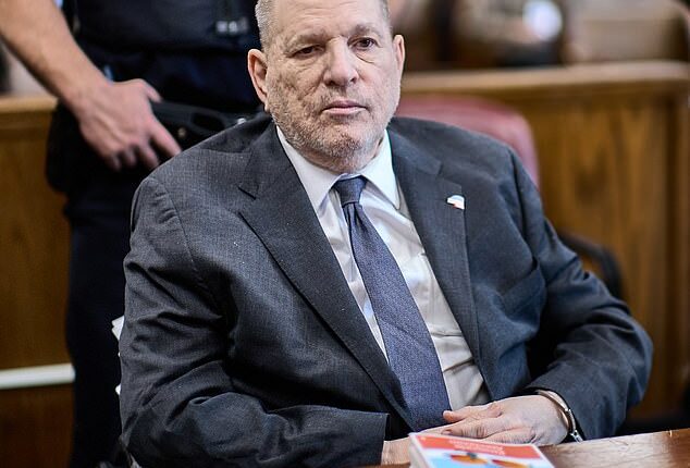 Disgraced film producer Harvey Weinstein has revealed how he feels about Adrien Brody playing dad to his and ex-wife Georgina Chapman's two kids; Weinstein seen on March 4